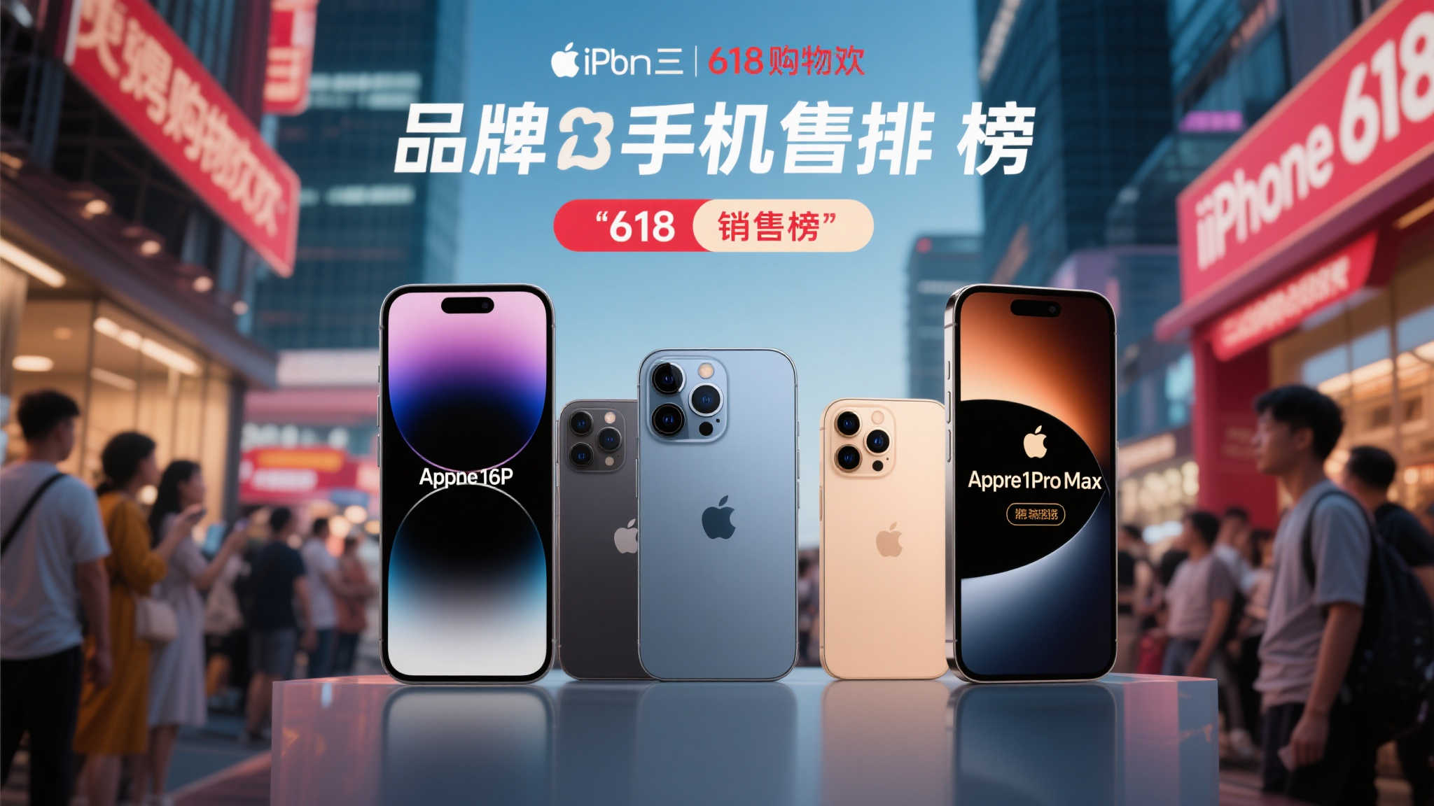 618手机热销榜：苹果16系列霸榜前三，16P夺冠