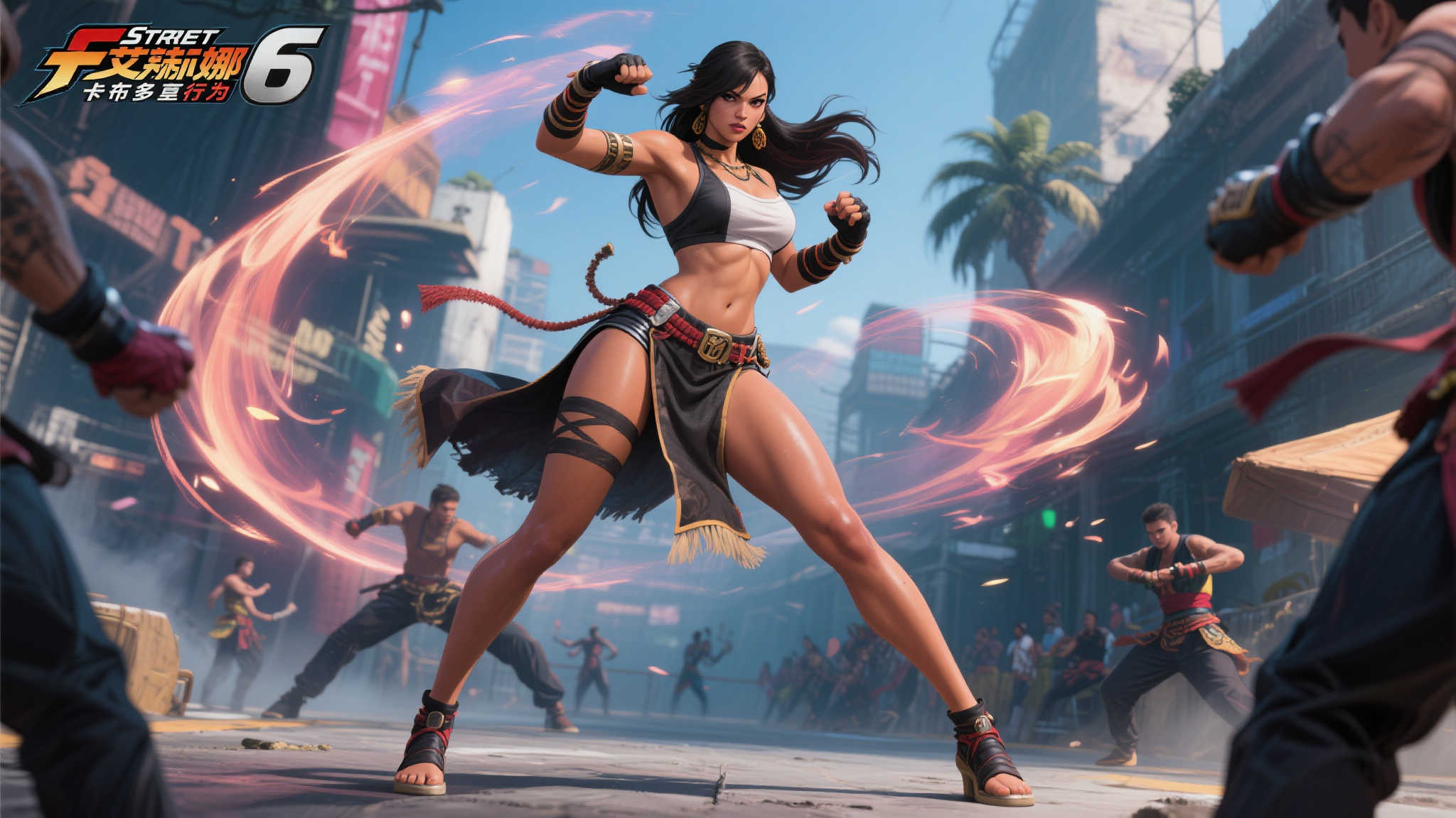 《街头霸王6》艾琳娜首秀动画曝光!活力黑皮美腿吸睛 《街头霸王6》艾琳娜首秀动画曝光!活力黑皮美腿吸睛